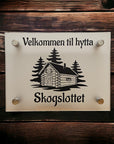 Dørskilt i Frostet Akryl (15x20cm) - personlig gave fra Fjellgave