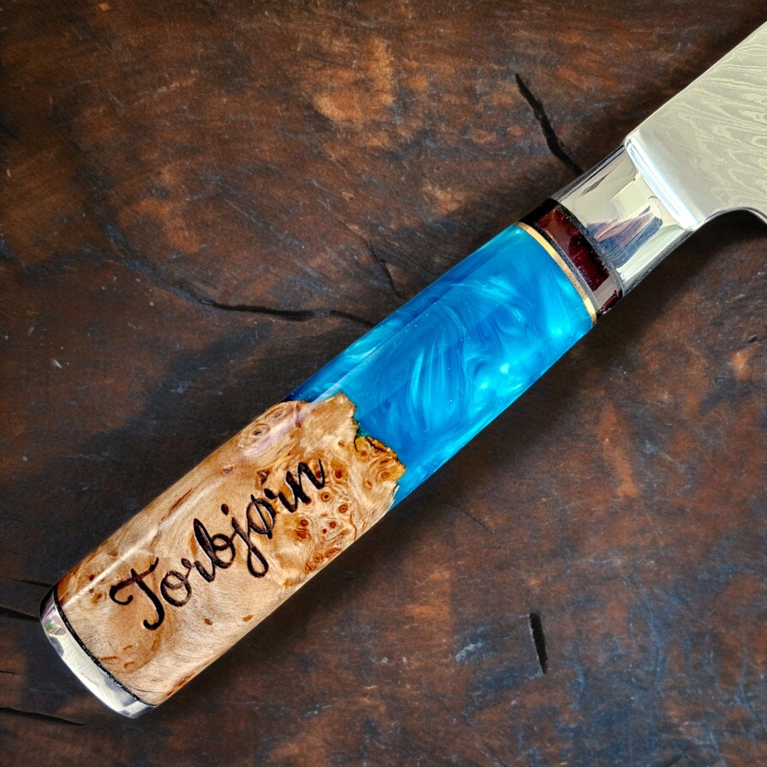 Damascus Kokkekniv - personlig gave fra Fjellgave