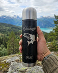 Termos 0,5 L med gravering – Sort stål