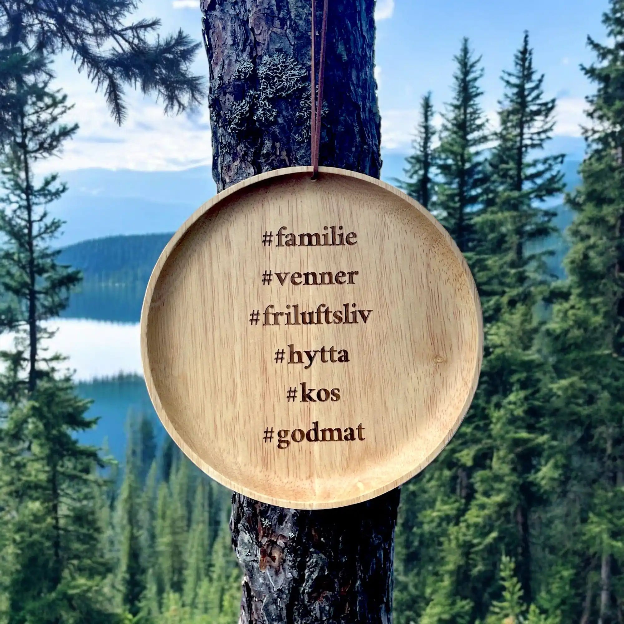 Turtallerken med skinnsnor - personlig gave fra Fjellgave